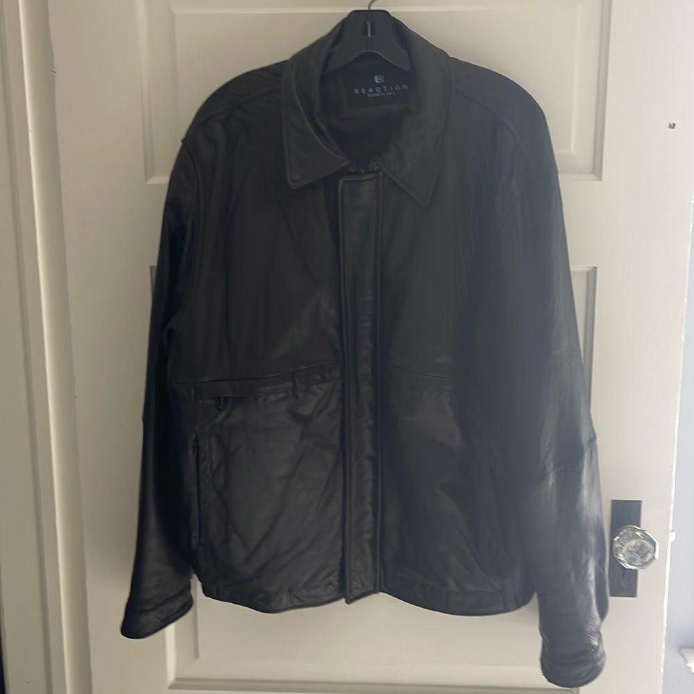 Vintage Men’s Kenneth Cole Reaction Genuine Black Leather Jacket